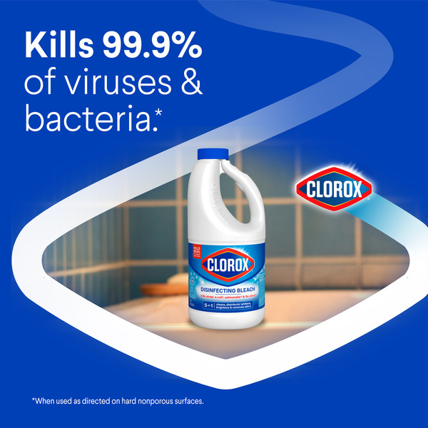 Clorox Disinfecting Bleach, Concentrated Formula, Regular - Image 4