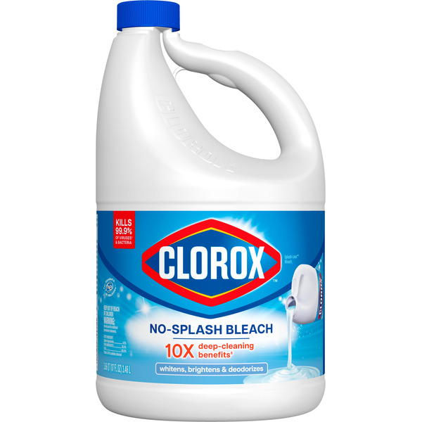 Clorox Splash-Less Bleach, Disinfecting, Kills 99.9% of Bacteria & Viruses, Regular
