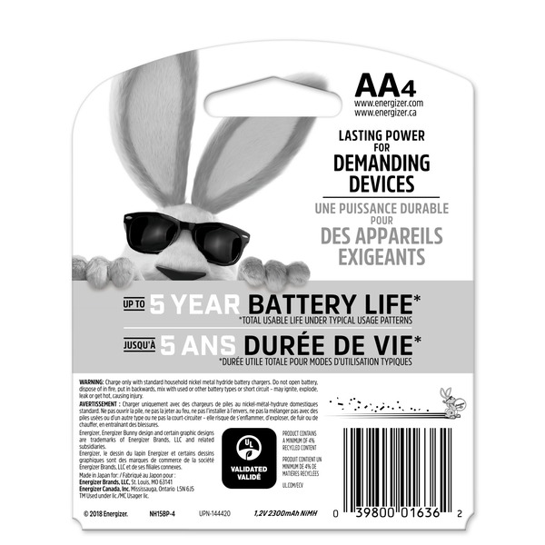 Energizer Rechargeable AA Batteries, Double A Batteries - Image 2