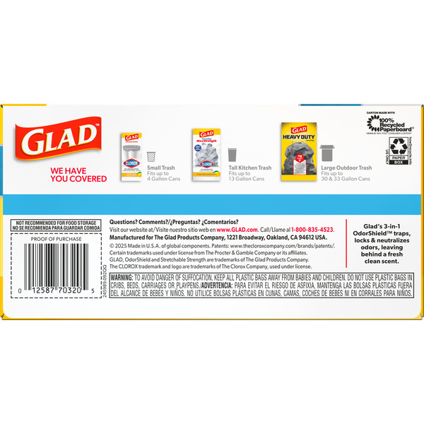 Glad ForceFlex MaxStrength Tall Kitchen Trash Bags, 13 Gallon, Fresh Clean Scent - Image 5