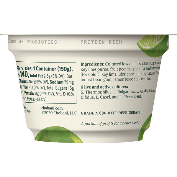 Chobani Yogurt, Greek, Low-Fat, Key Lime, Blended - Image 2