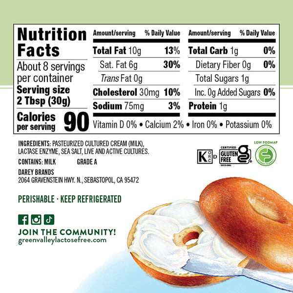 Green Valley Lactose Free Cream Cheese - Image 4