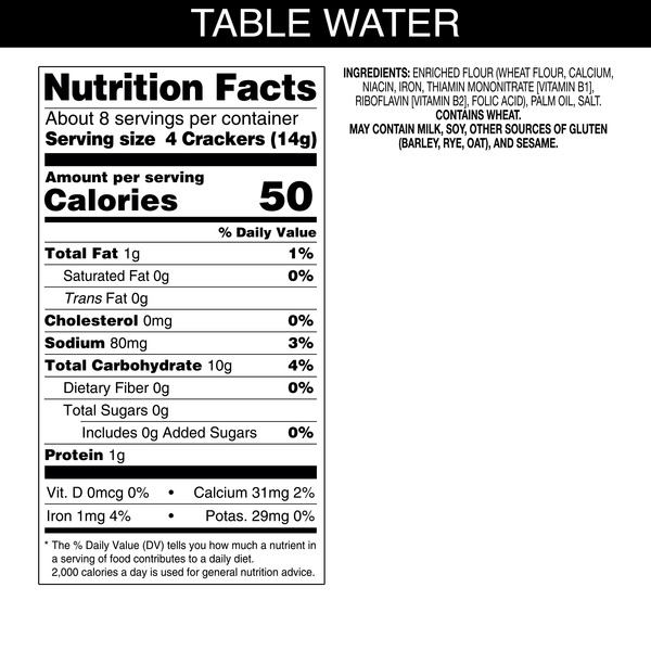 Carr's Original Table Water Crackers, Baked Snack Crackers, 4.25 oz - Image 7