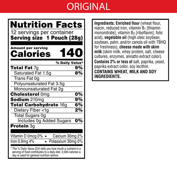 Cheez-It Original Cheese Crackers, Baked Snack Crackers, Grab n' Go, 12 Count - Image 6