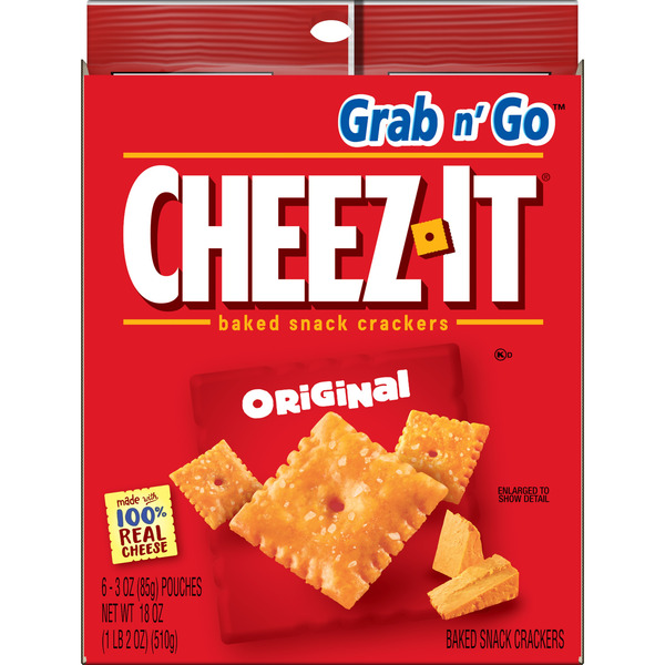 Cheez-It Original Cheese Crackers, Baked Snack Crackers, Grab and Go, 6 Count - Image 8