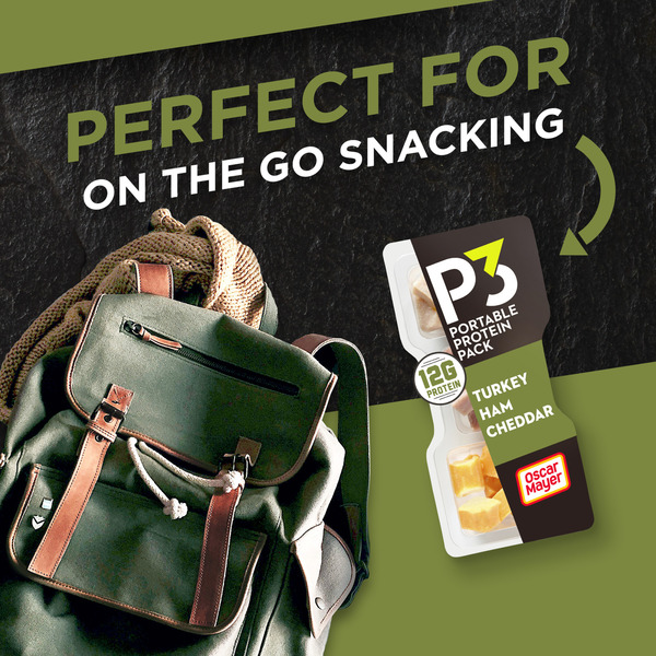 P3 Portable Protein Snack Pack Lunch with Turkey, Ham & Cheddar Cheese - Image 4