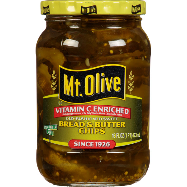 Mt. Olive Bread & Butter Sweet Pickle Chips with Vit C