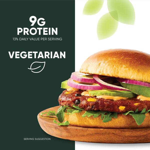 Morning Star Farms Spicy Black Bean Veggie Burgers, Vegetarian Meat, Value Pack, 8 Count - Image 2