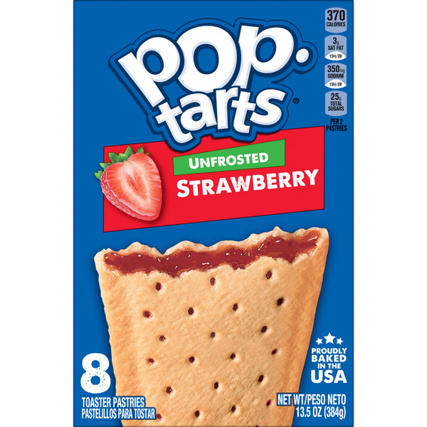 Pop-Tarts Unfrosted Strawberry Toaster Pastries, Breakfast Foods, 8 Count - Image 9