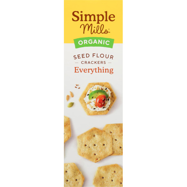 Simple Mills Organic Seed Flour Crackers, Everything - Image 3