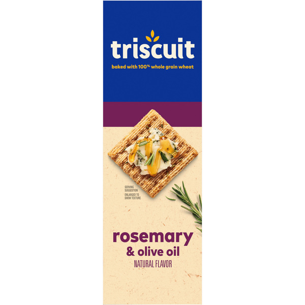 TRISCUIT Rosemary & Olive Oil Whole Grain Wheat Crackers - Image 2