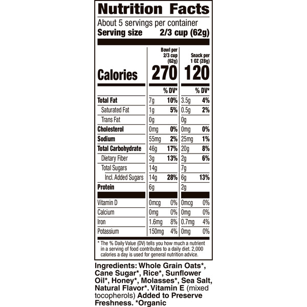 Cascadian Farm Organic Oats and Honey Granola Cereal - Image 7
