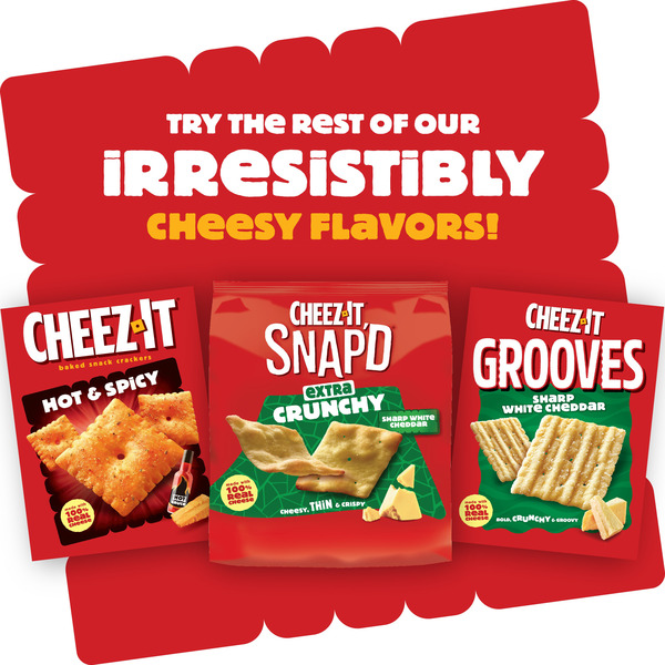 Cheez-It DUOZ Sharp Cheddar and Parmesan Baked Snack Crackers, Lunch Snacks, 12.4 oz - Image 7