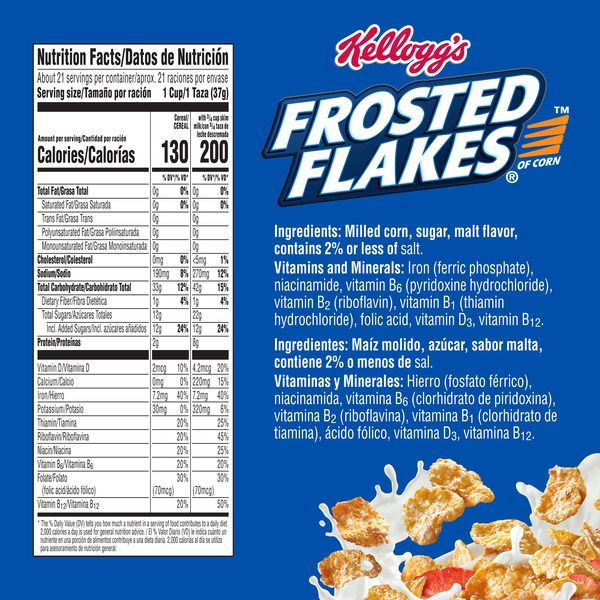 Frosted Flakes Frosted Flakes Breakfast Cereal, Original, Giant Size - Image 6