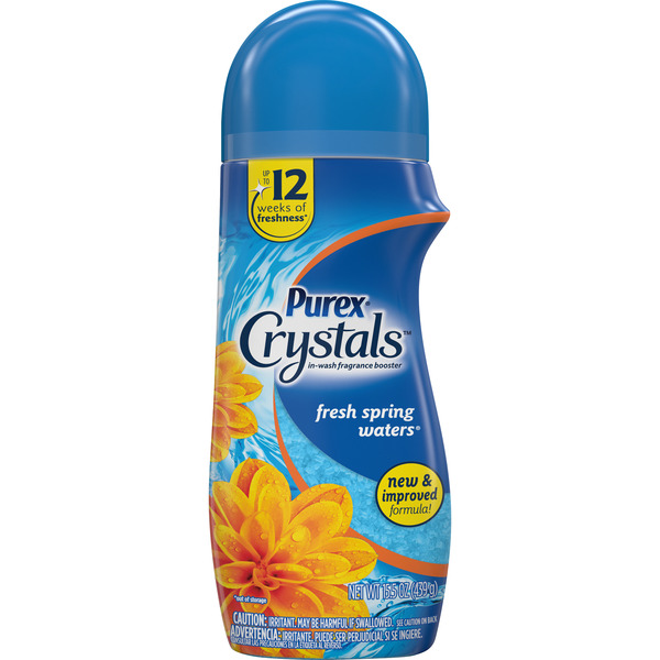 Purex Purex Crystals In-Wash Fragrance and Scent Booster, Fresh Spring Waters, 15.5 Ounce