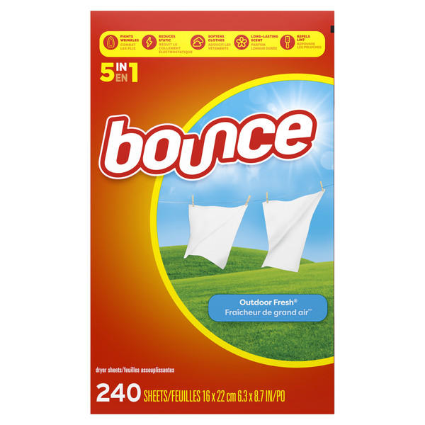Bounce Fabric Softener Sheets, Outdoor Fresh - Image 9