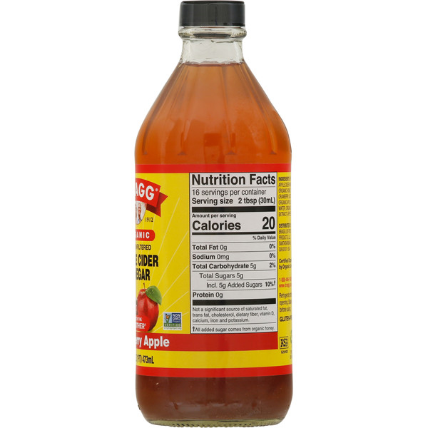 Bragg Apple Cider Vinegar, Organic, Raw-Unfiltered, Cranberry Apple - Image 4