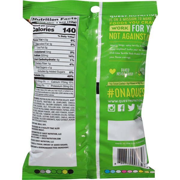 Quest Tortilla Style Chili Lime Flavor Protein Chips - Image 4