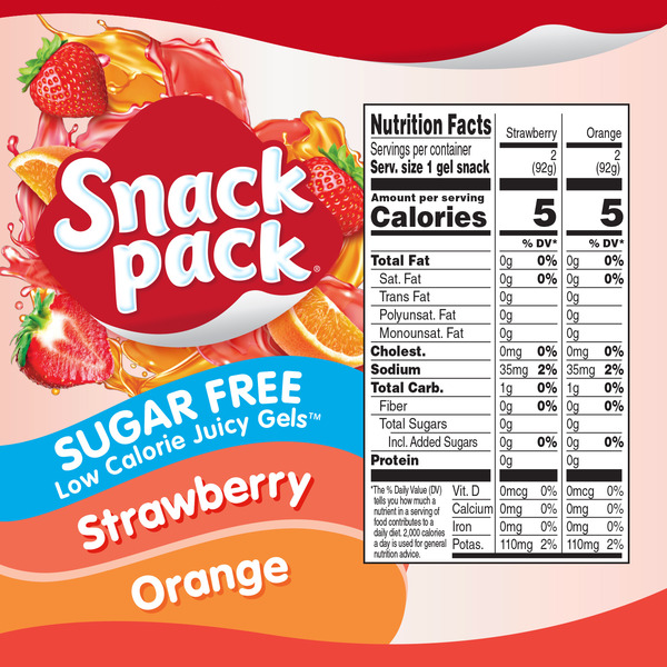 Snack Pack Zero Sugar Strawberry and Orange Juicy Gels - Image 8