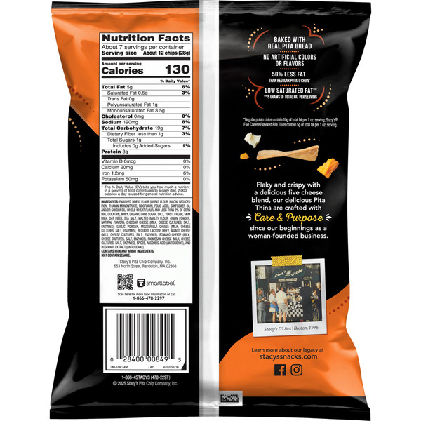 Stacy's Baked Pita Thins Five Cheese - Image 2