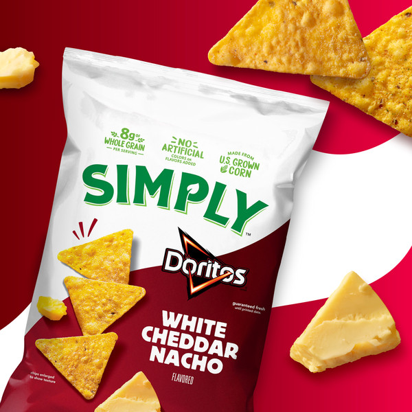 Simply Doritos Tortilla Chips White Cheddar Nacho Flavored - Image 4