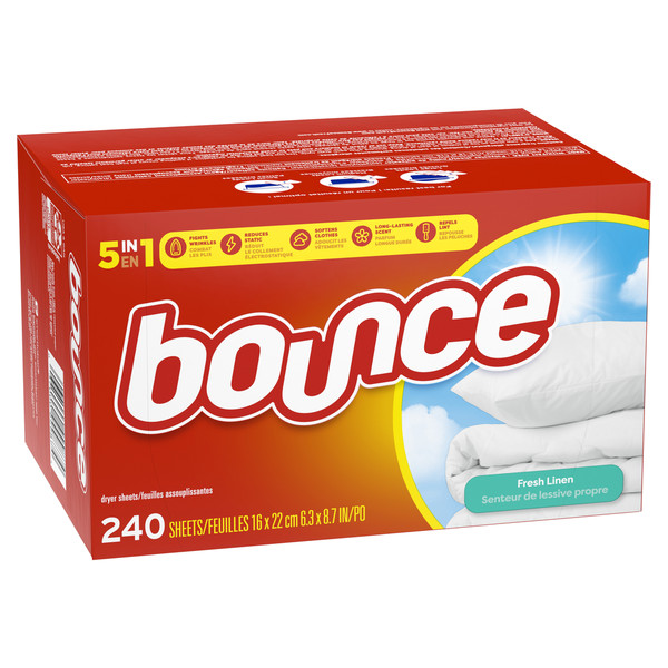 Bounce Fresh Linen Scented Fabric Softener Dryer Sheets - Image 9