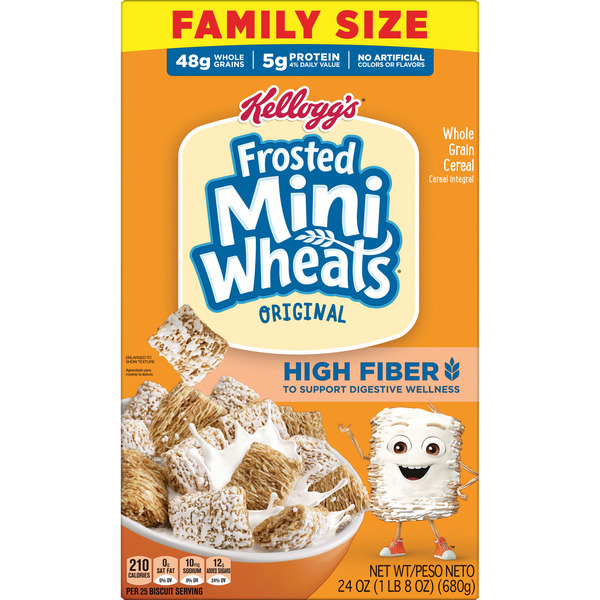 Frosted Mini-Wheats Frosted Mini-Wheats Breakfast Cereal, High Fiber, 48g Whole Grain, Family Size - Image 8