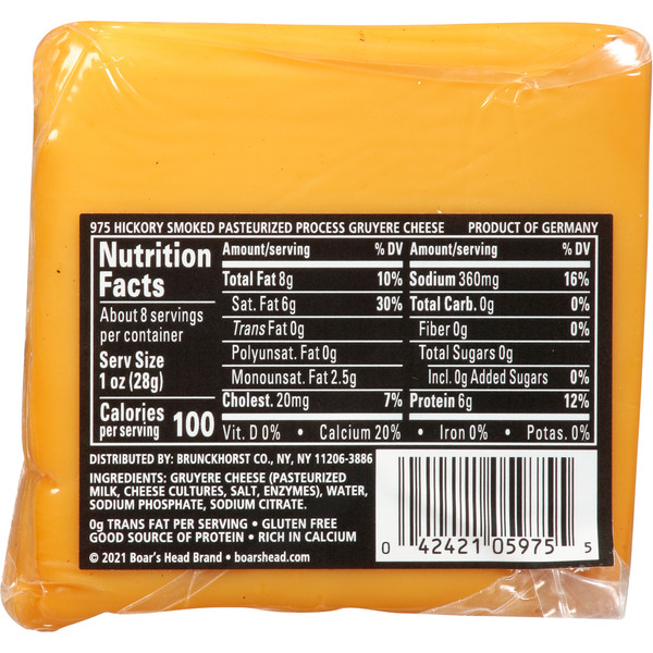 Boar's Head Hickory Smoked Gruyere Cheese - Image 4