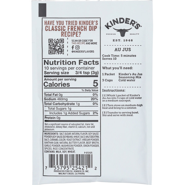 Kinder's Restaurant-Style Au Jus Gravy Mix - Image 4