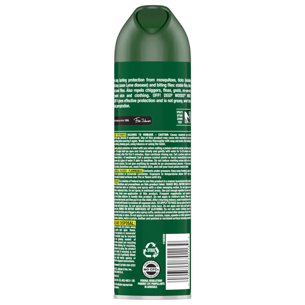 Off!® Deep Woods Insect Repellent Aerosol Spray, up to 8 Hours of Protection - Image 3