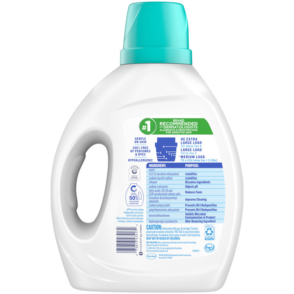 allĀ® all Liquid Laundry Detergent, Free Clear, Odor Relief, 73 Fluid Ounces, 49 Loads - Image 2
