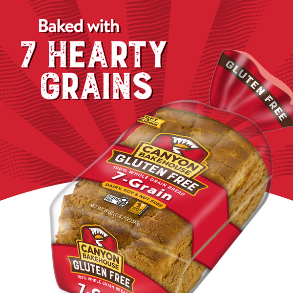 Canyon Bakehouse 7-Grain Sandwich Bread, Gluten Free Bread, 100% Whole Grain, Frozen, - Image 2