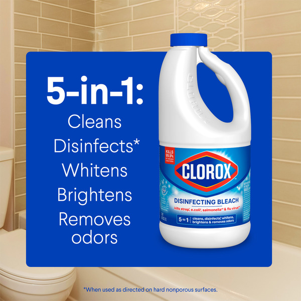 Clorox Disinfecting Bleach, Concentrated Formula, Regular - Image 8