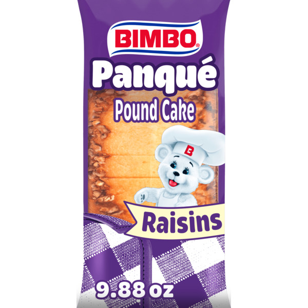 Bimbo Panqué con Pasas, Plain Pound Cake with Raisins (Requires 24-hour lead time) (Requires 24-hour lead time)