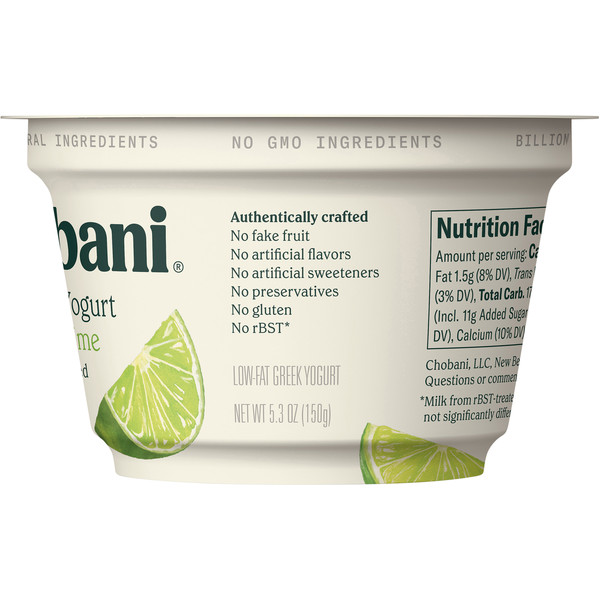 Chobani Yogurt, Greek, Low-Fat, Key Lime, Blended - Image 4