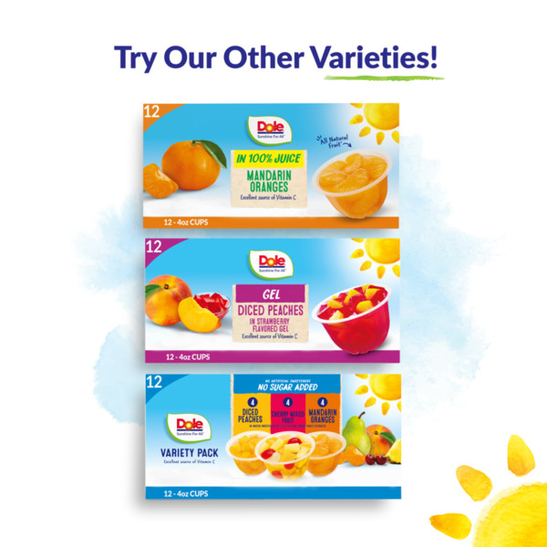 Dole Fruit Bowls Snack, in 100% Fruit Juice, Diced Peaches - Image 5