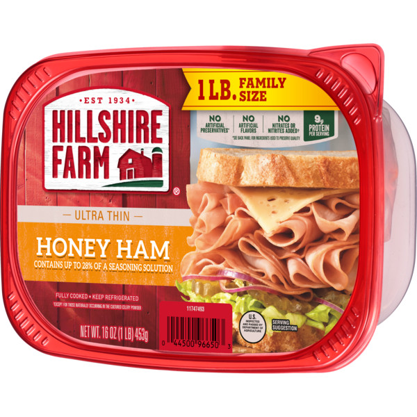 Hillshire Farm Ultra Thin Sliced Honey Ham Sandwich Meat, 16 oz - Image 2