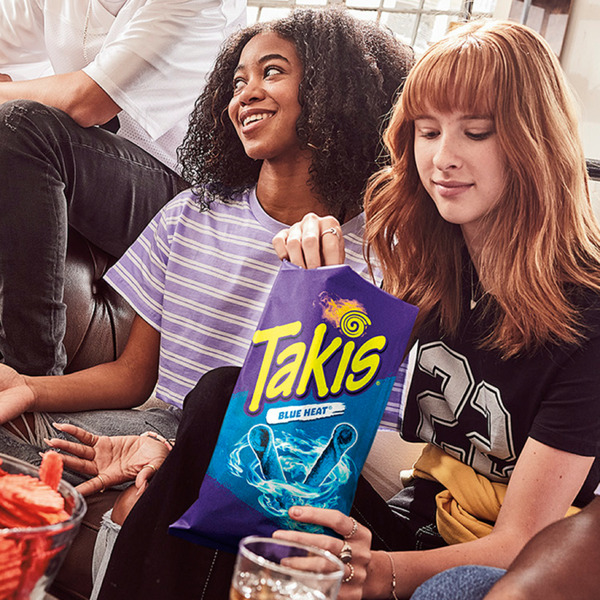 Takis Blue Heat Rolled Tortilla Chips Bag - Image 3