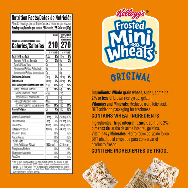 Frosted Mini-Wheats Frosted Mini-Wheats Breakfast Cereal, High Fiber, 48g Whole Grain - Image 5