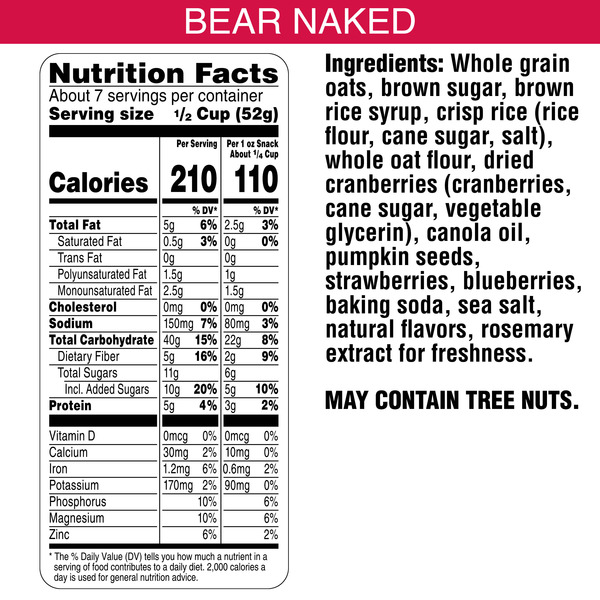 Bear Naked 100% Pure & Natural Triple Berry Crunch - Image 7