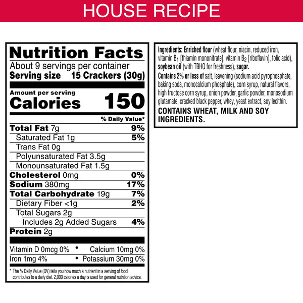 Town House FlipSides Minis House Seasoned Oven Baked Crackers, Salty Snacks, 10.2 oz - Image 3