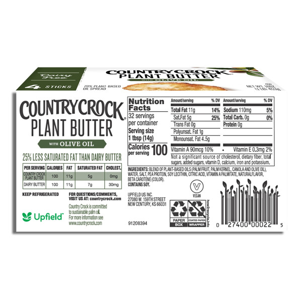 Country Crock Dairy Free Vegan Plant Butter with Olive Oil - Image 4