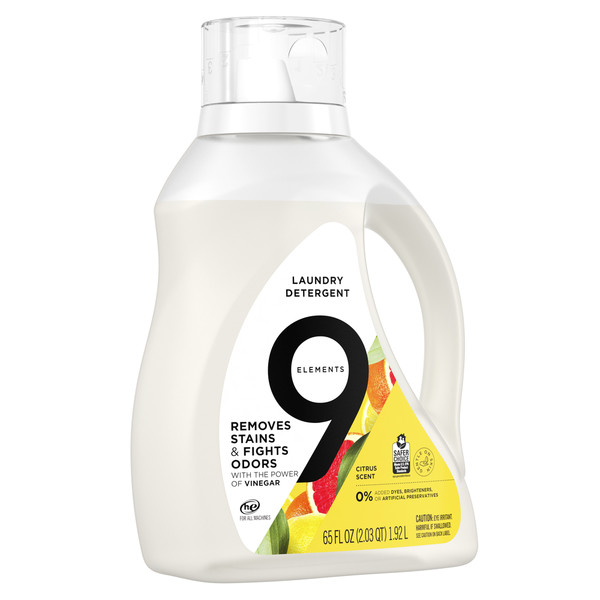 9 Elements Laundry Detergent Liquid Soap, Citrus Scent, Vinegar Powered - Image 9