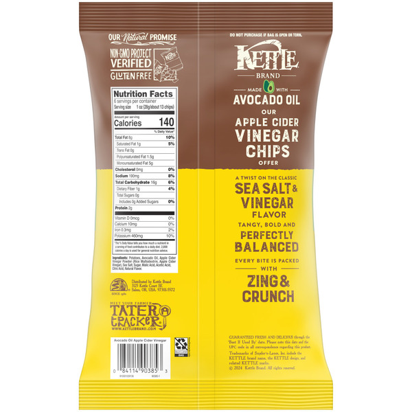Kettle Brand Made with Avocado Oil Apple Cider Vinegar Chips - Image 4