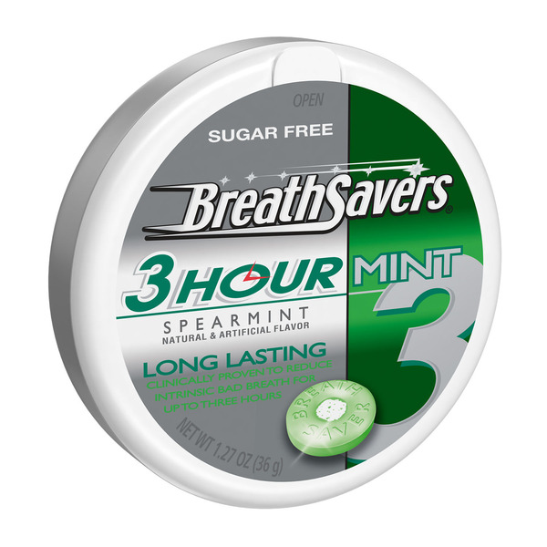 BREATH SAVERS Spearmint Flavored Sugar Free Breath Mints Tin, 1.27 oz