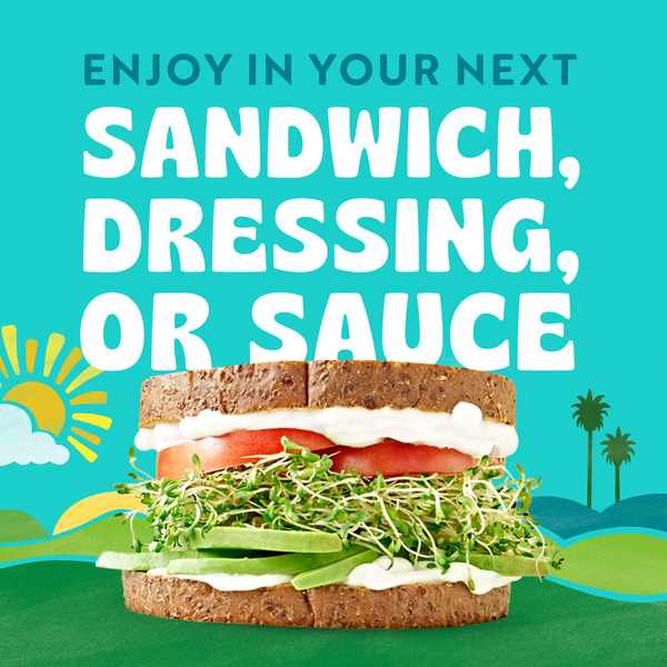 Follow Your Heart Vegenaise Dressing and Sandwich Spread, Avocado Oil, Dairy Free, Egg Free Mayo, Creamy Dressing and Sandwich Spread Without Cholesterol or Preservatives, 14 FL OZ Jar - Image 5