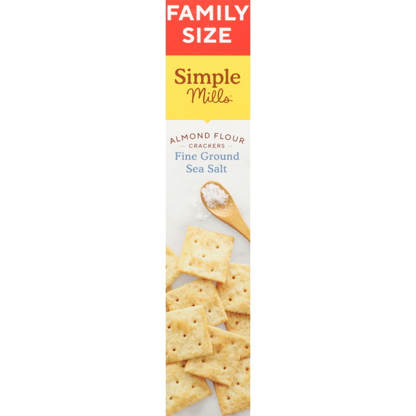 Simple Mills Almond Flour Crackers, Fine Ground Sea Salt, Family Size - Image 3