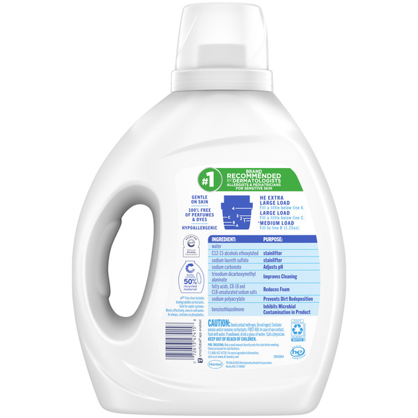 All Liquid Laundry Detergent, Free Clear, 73 Fluid Ounces, 58 Loads - Image 2