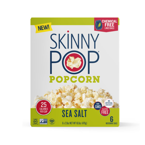 SkinnyPop Microwave Popcorn, Sea Salt - Image 2