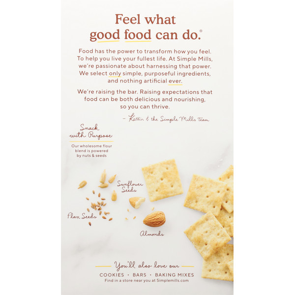 Simple Mills Almond Flour Crackers, Fine Ground Sea Salt, Family Size - Image 2